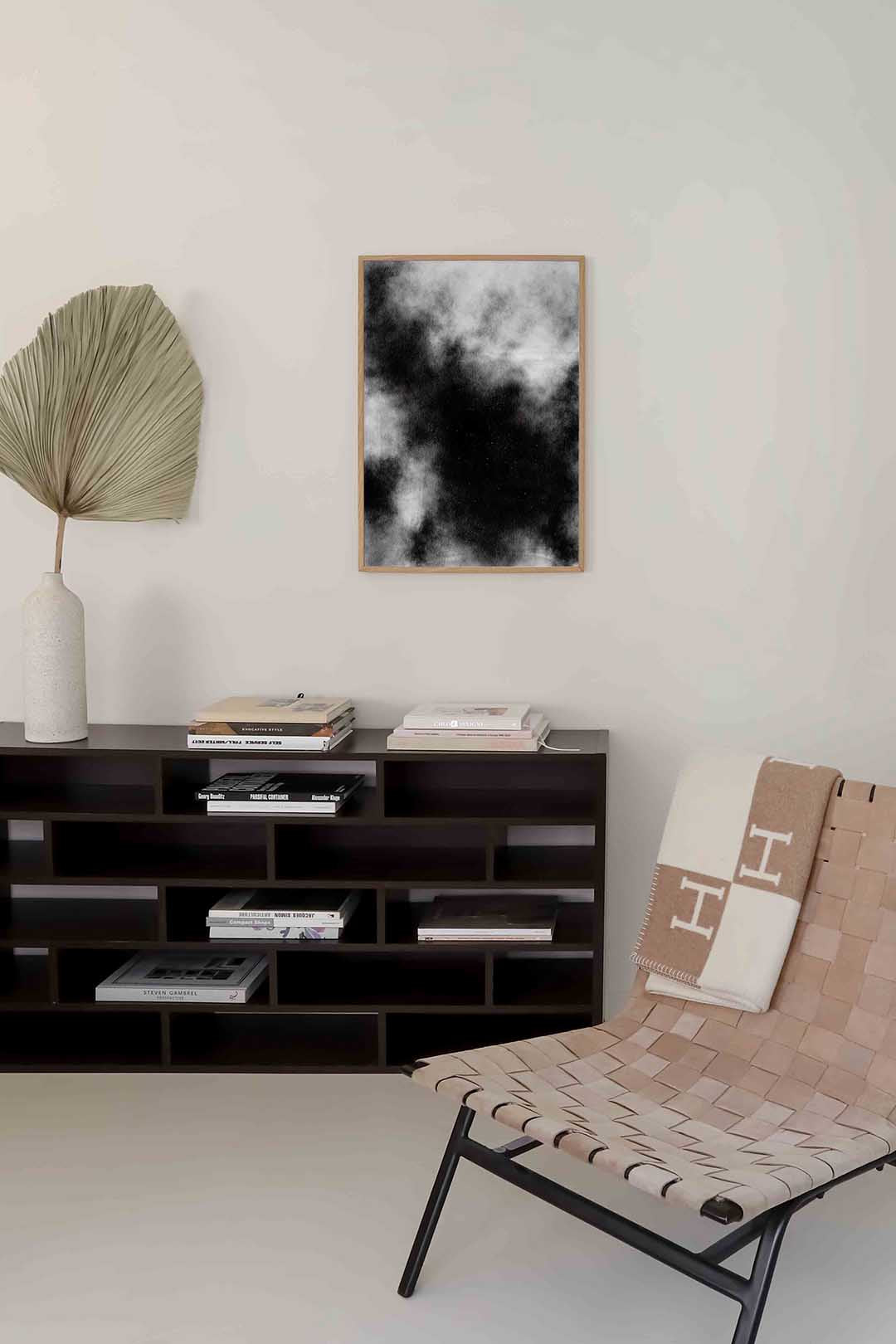 Abstracte wolken – zachte abstracte poster in staand formaat