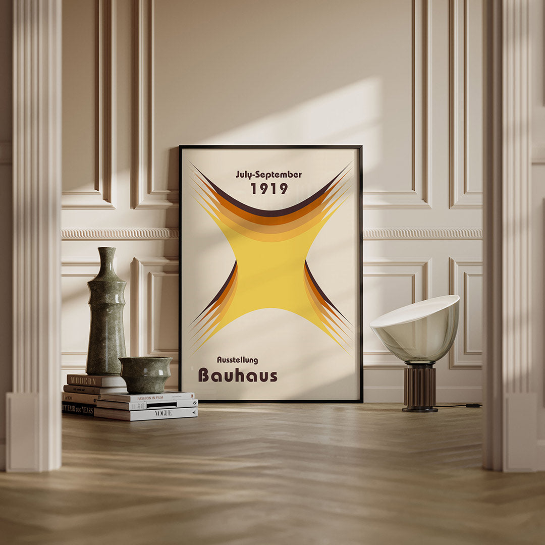 Vorm en kleurvlakken – moderne Bauhaus wandkunst als poster