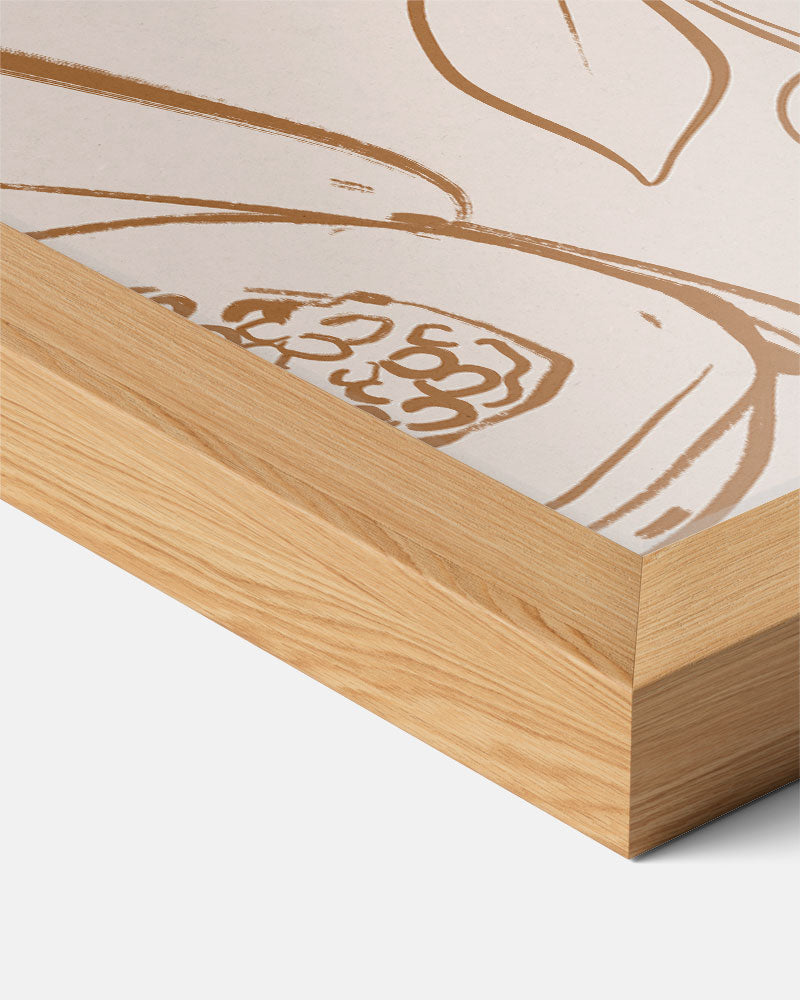 Fruitige Line-art – staande keuken wanddecoratie van WallArtistic