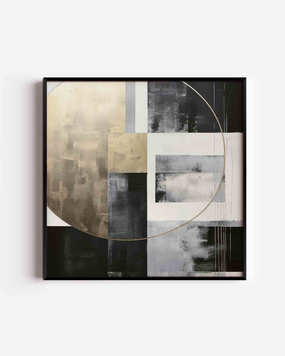 Geometrische vormen – zacht abstracte vierkante poster als wanddecoratie