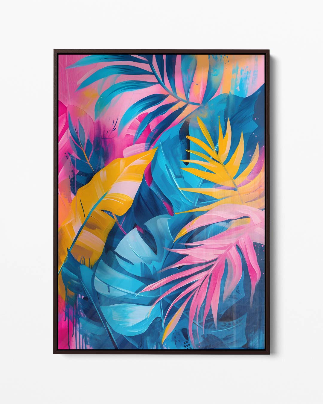Tropische Droom in Kleur – portret kunstwerk als wanddecoratie