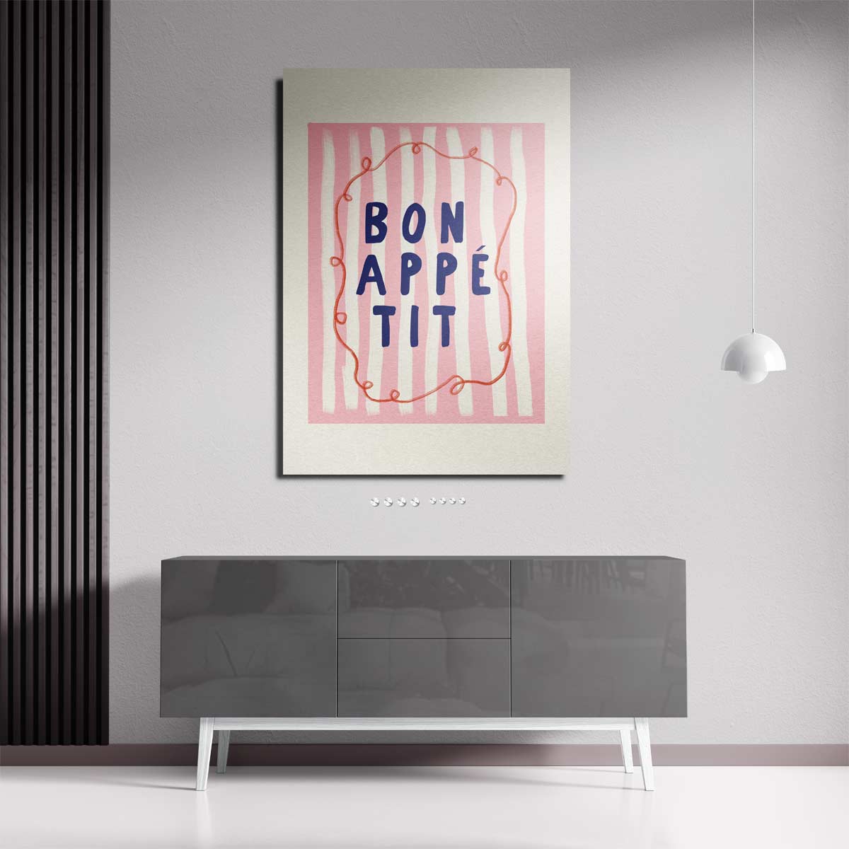 Bon Appétit – dibond wanddecoratie in staand formaat