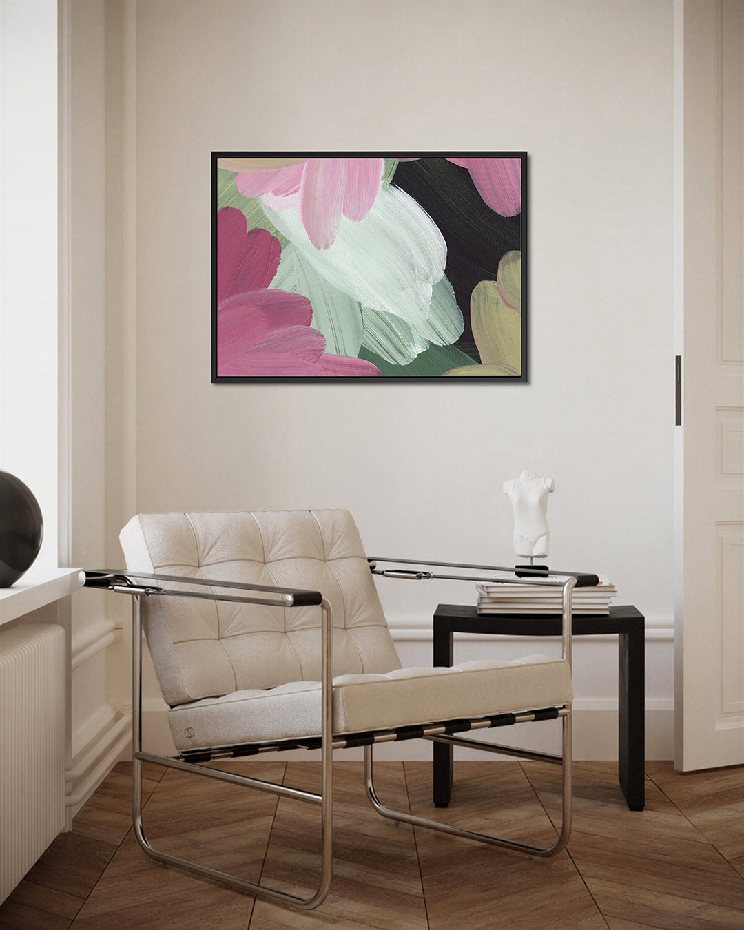 Vloeiende kleurencompositie – Roze – kunstwerk op canvas, dibond of plexiglas