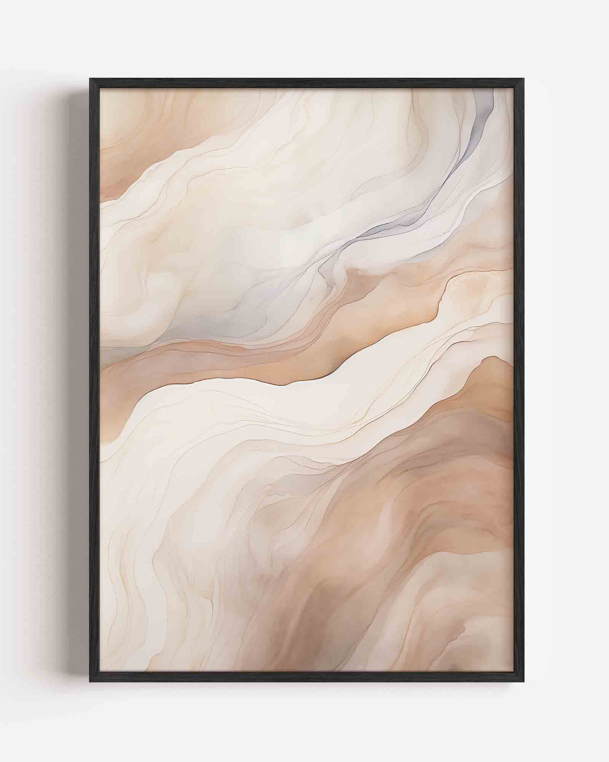 Golvende lijnen – zacht abstracte portret poster als wanddecoratie