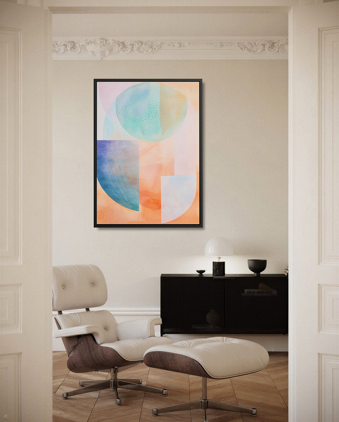 Organische vormen compositie – staand wanddecoratie kunstwerk