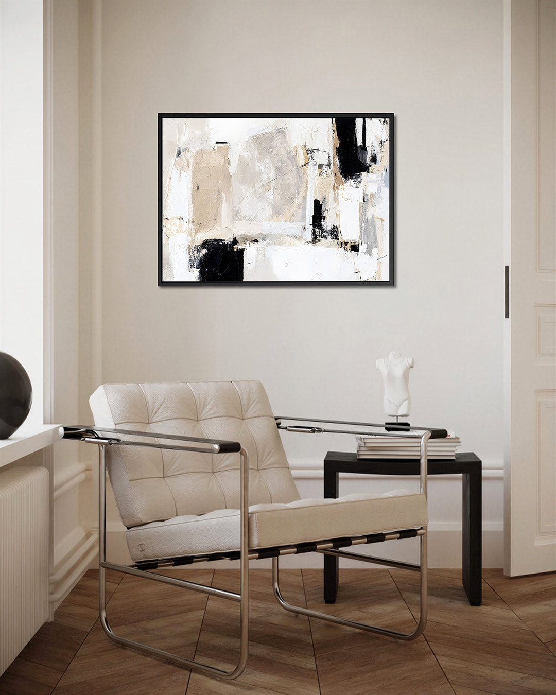 Neutrale compositie – Abstract kunstwerk – kunstwerk op canvas, dibond of plexiglas