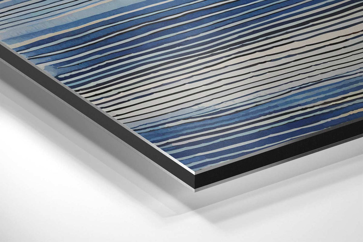 Rustgevende Golfstrepen – canvas kunstwerk als wanddecoratie