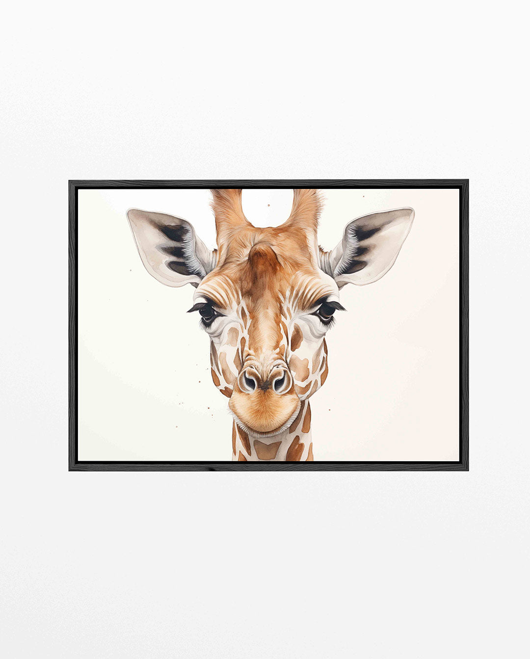 Giraffe portret – liggend wanddecoratie kunstwerk