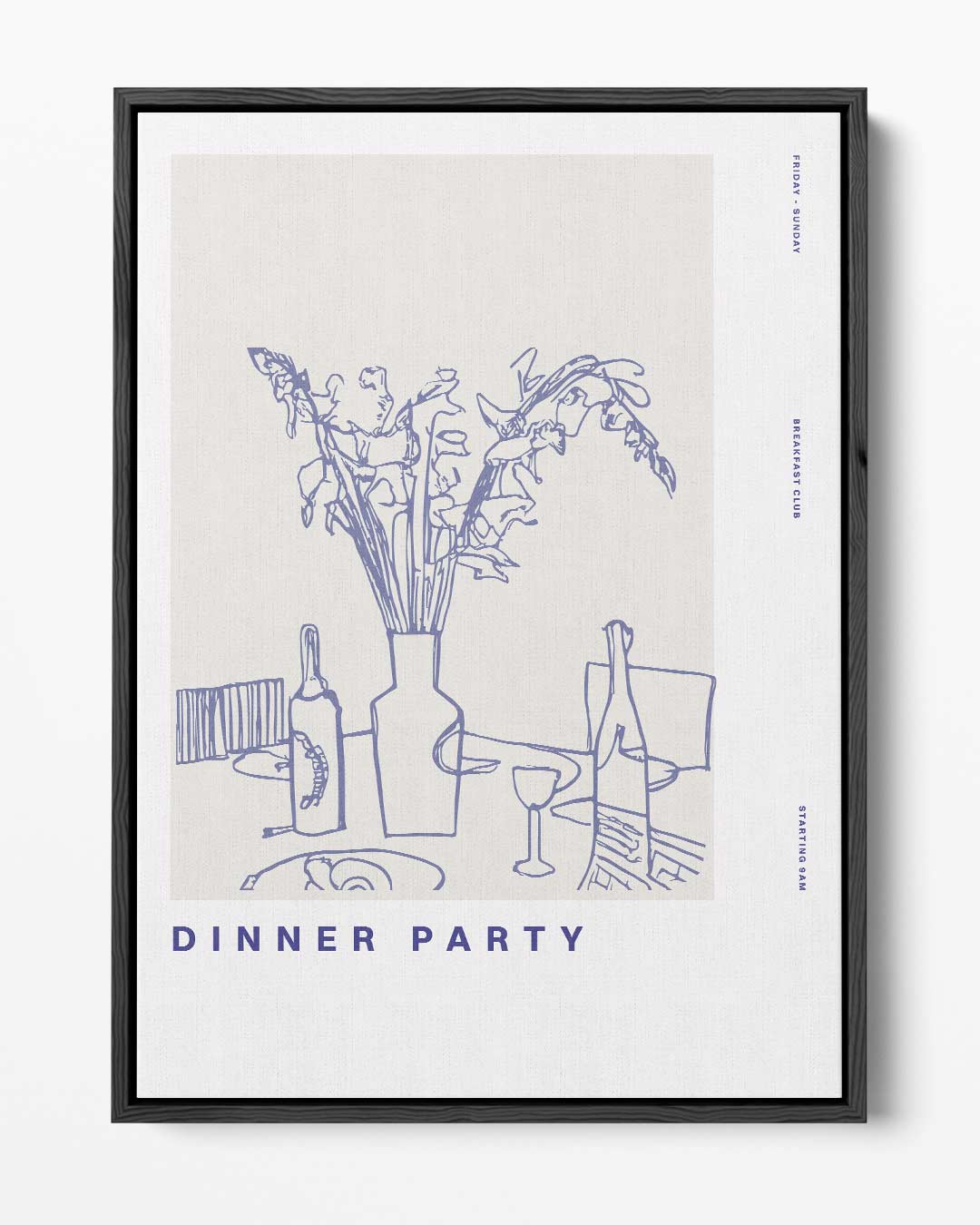 Dinner Party – portret kunstwerk als wanddecoratie