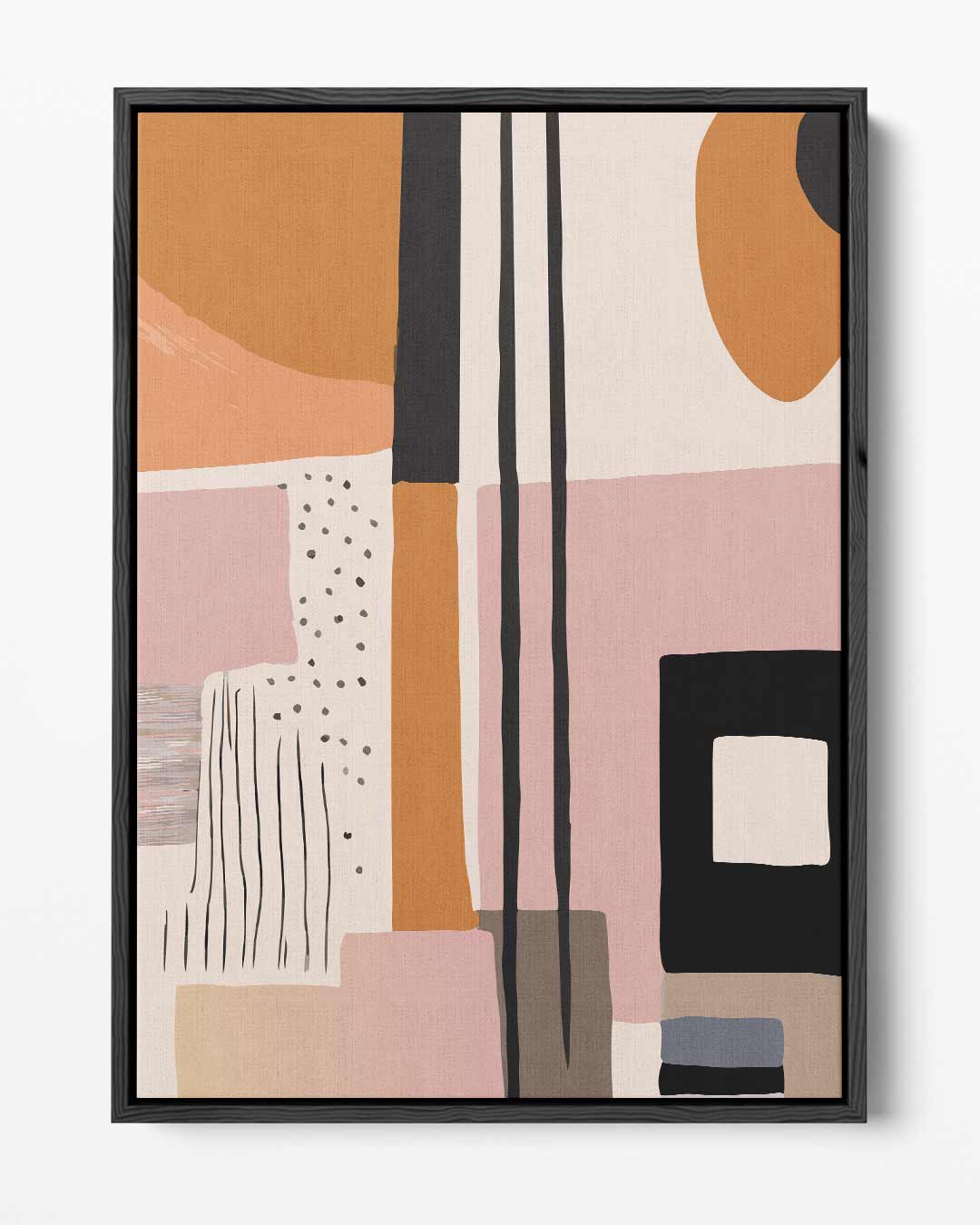 Abstracte Aardetinten Wanddecoratie – portret kunstwerk als wanddecoratie