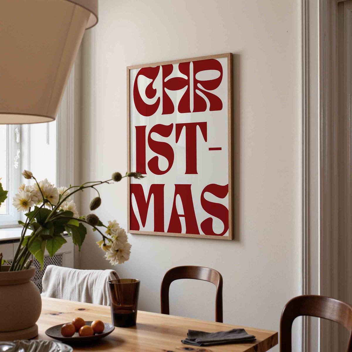 Christmas typografie – kerstposter in staand formaat
