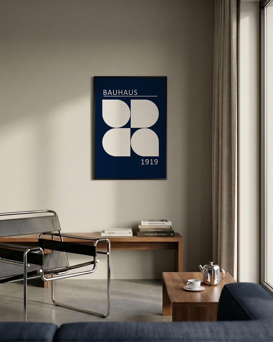 Vormen en vlakken – staande Bauhaus poster voor aan de muur