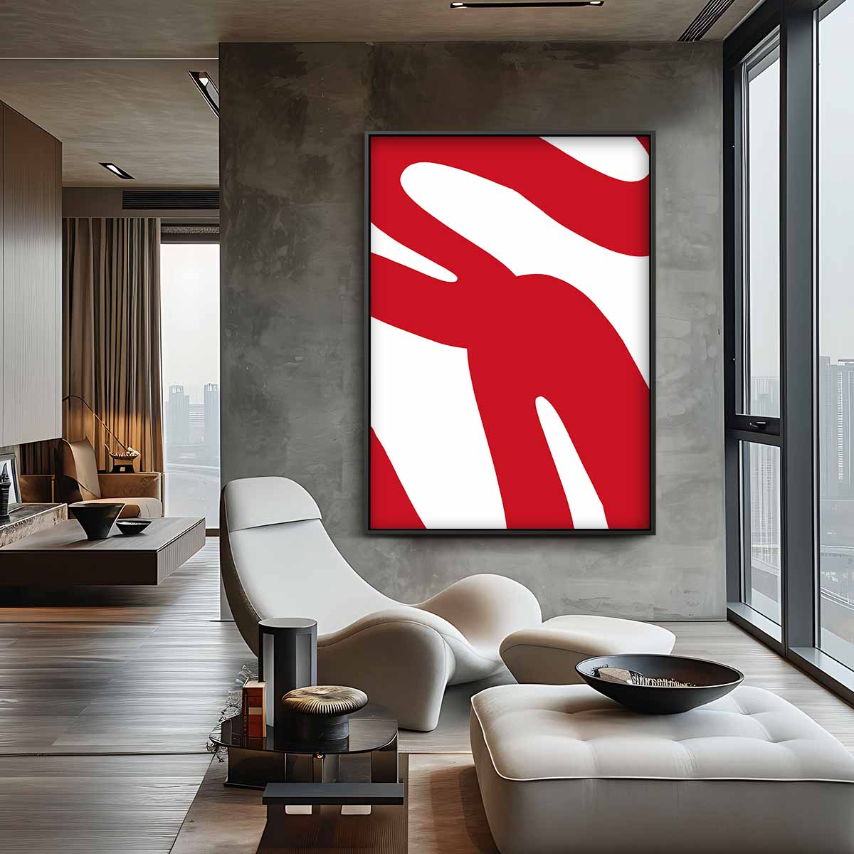 Vurig Abstract – canvas wanddecoratie in portret formaat