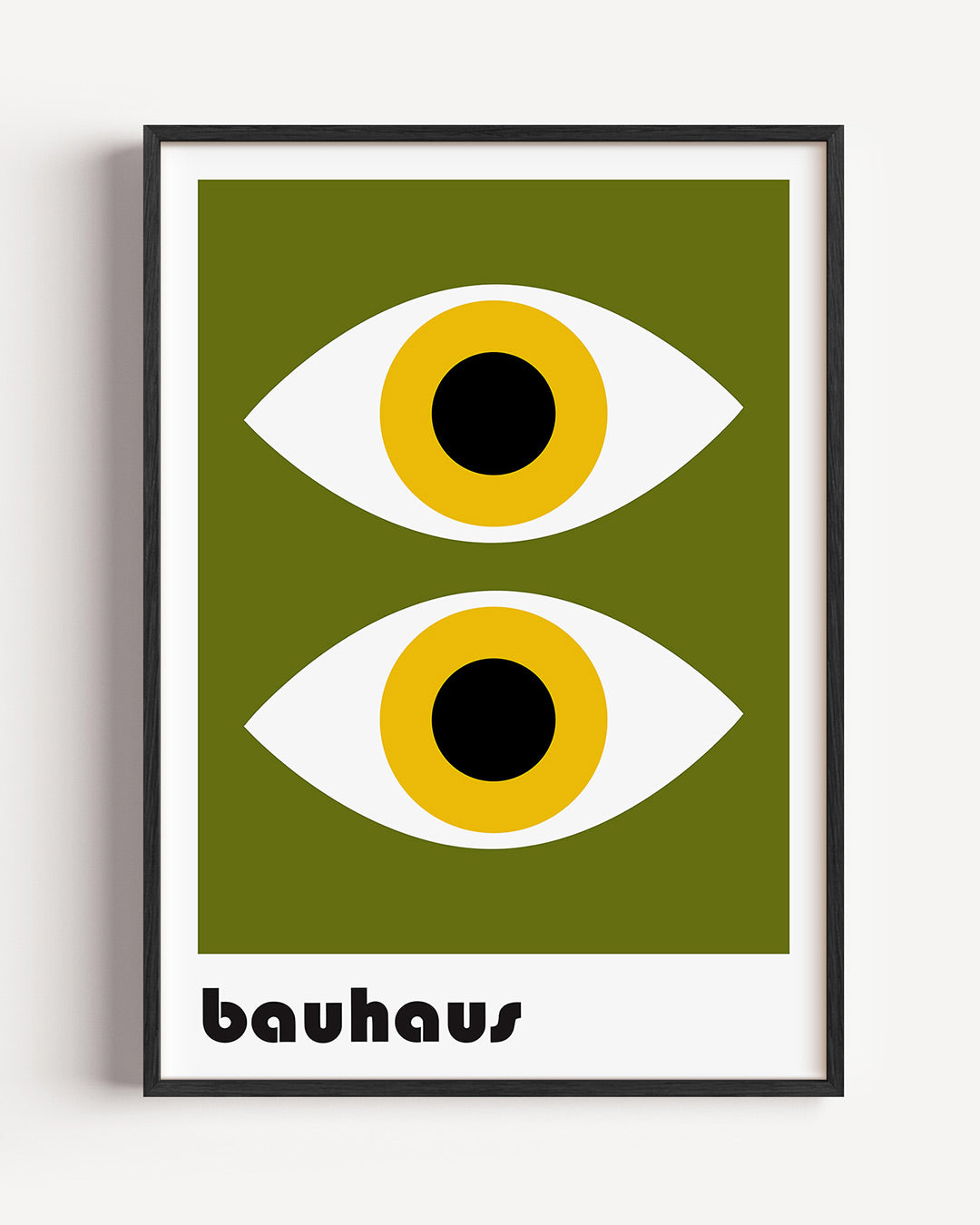 Oogvormen en kleur – staande Bauhaus poster als wanddecoratie