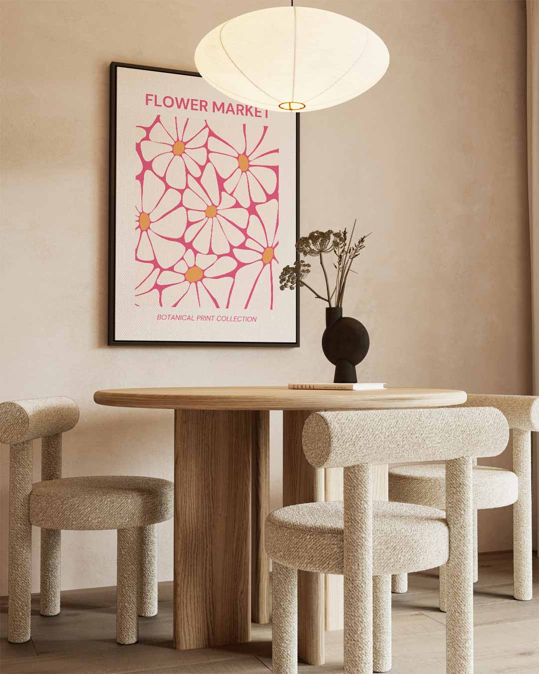 Veelkleurige Bloemenpracht – staande wandkunst voor woonkamer of interieur