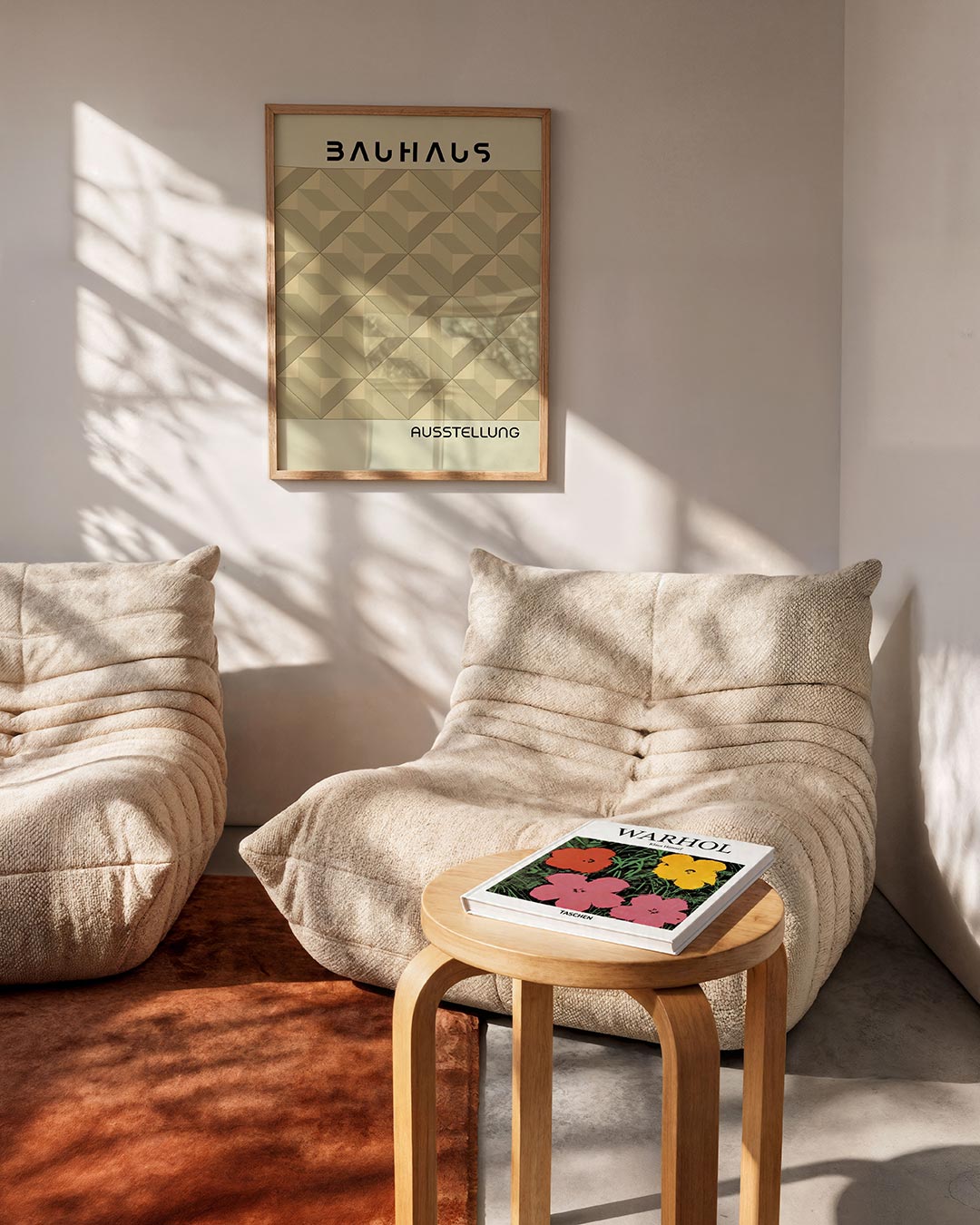 Vormritme en balans – geometrische Bauhaus poster in staand formaat