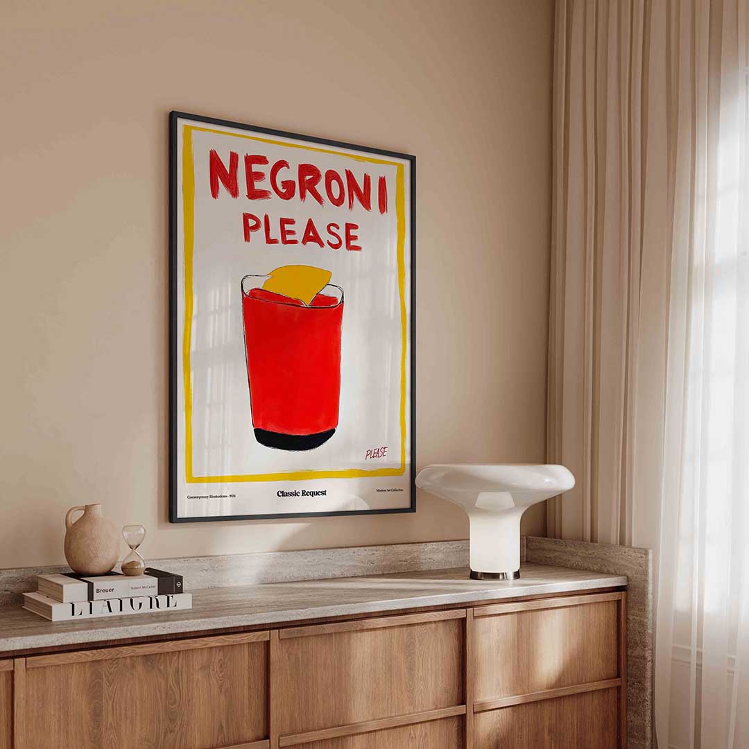 Negroni please – urban poster in staand formaat