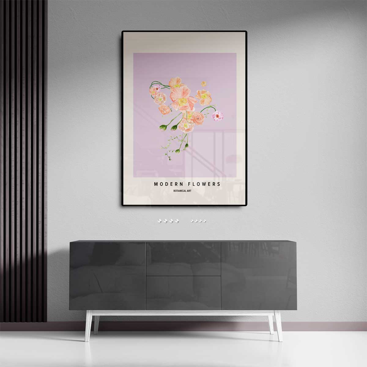 Bloeiende Moderniteit – canvas wanddecoratie in portret formaat