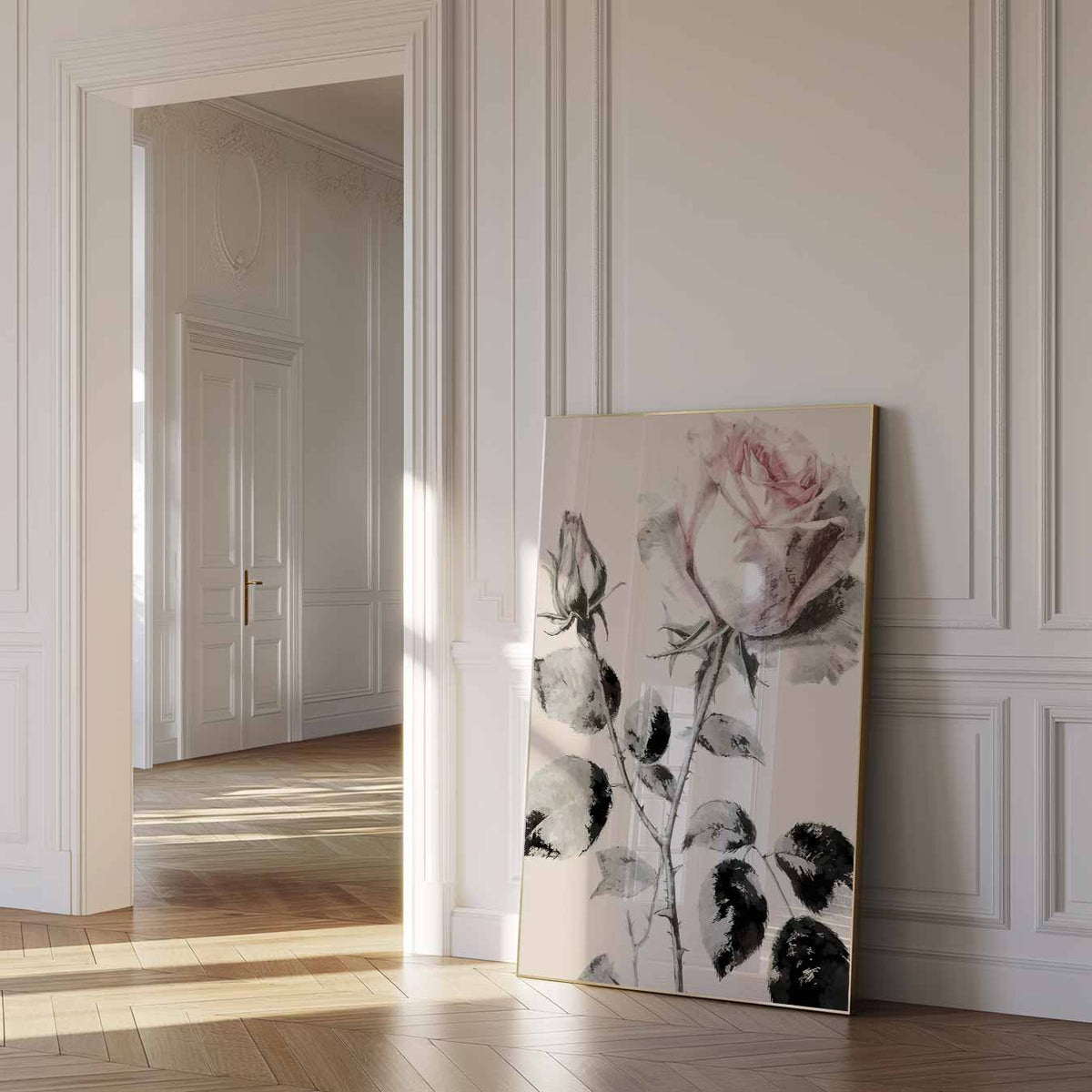 Romantische Rozen – paas poster als vrolijke staande wanddecoratie