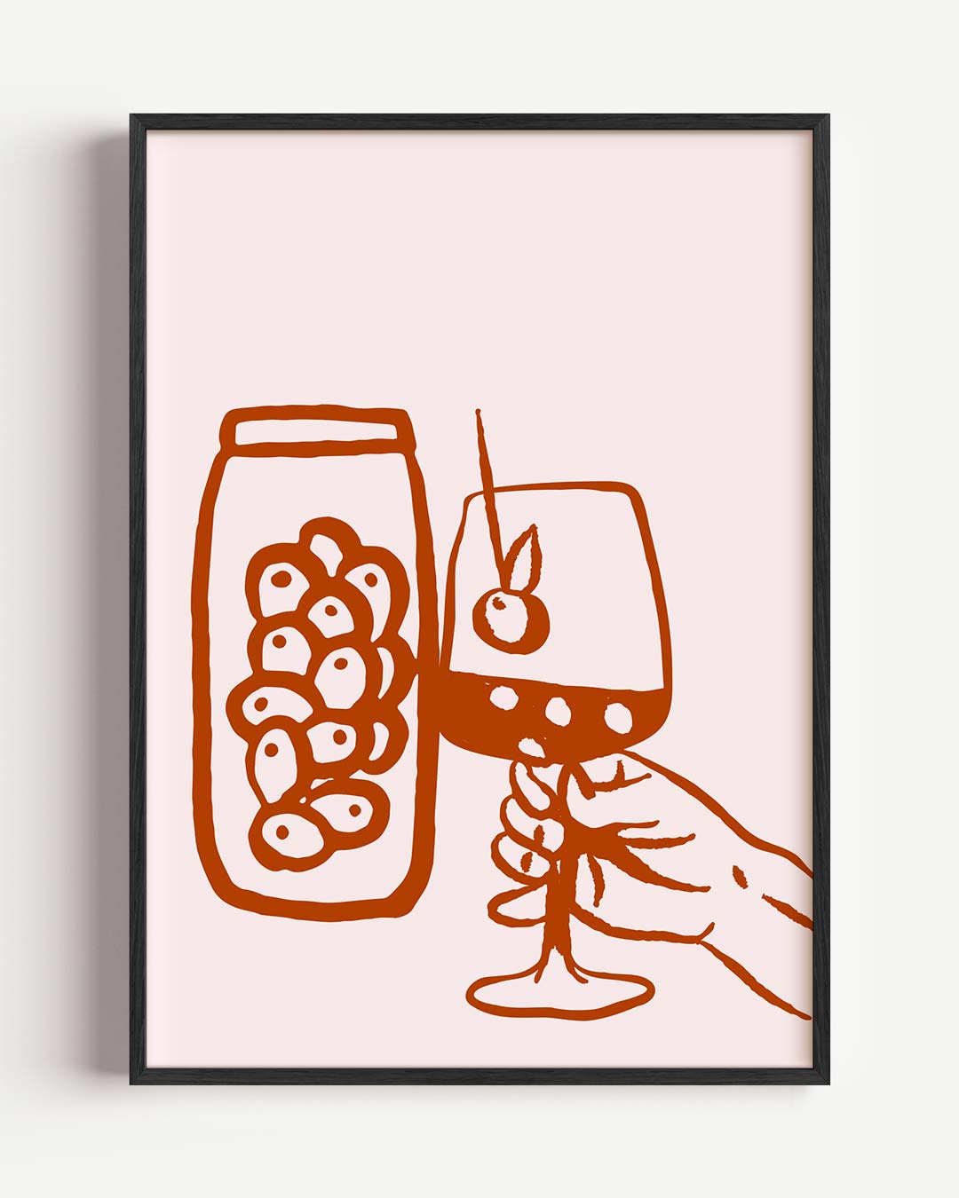 Cheers to Life Wijnposter – keuken portret poster als wanddecoratie