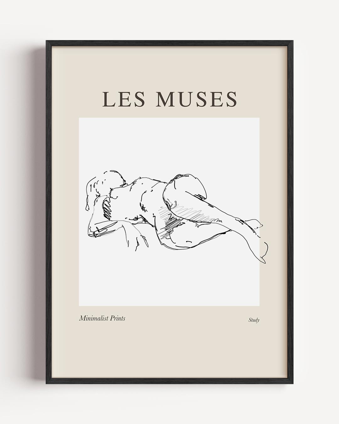 Les Muses Minimalistische Kunstposter – lijntekening portret poster als wanddecoratie