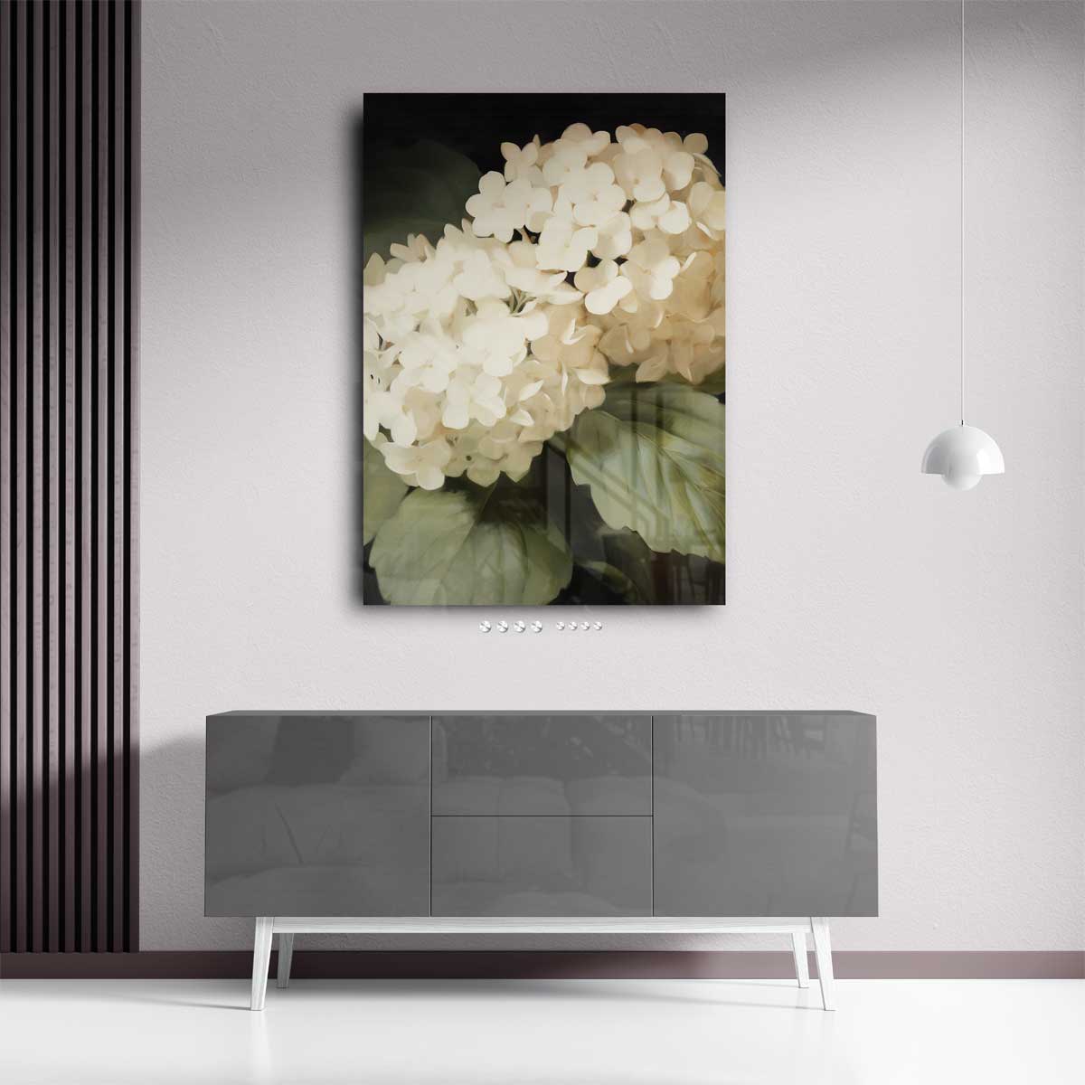 Elegante Hortensia Bloemenprint – staand kunstwerk voor modern interieur