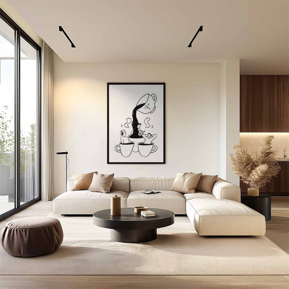 Koffie Dromen – staand kunstwerk voor modern interieur
