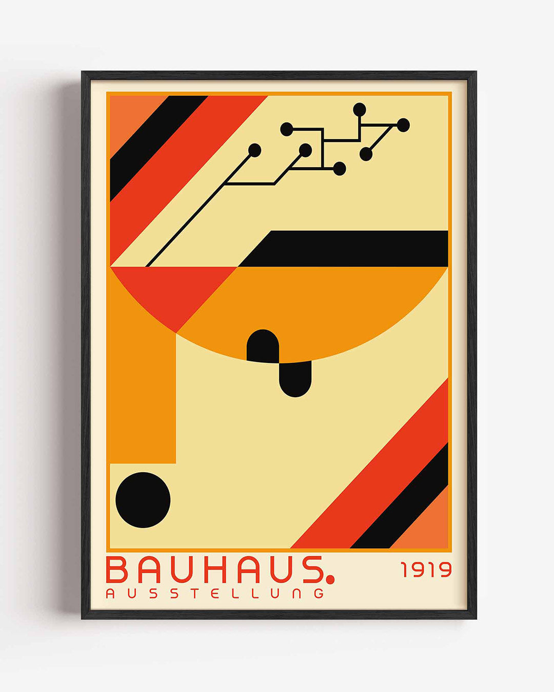 Abstracte – staande Bauhaus poster als wanddecoratie