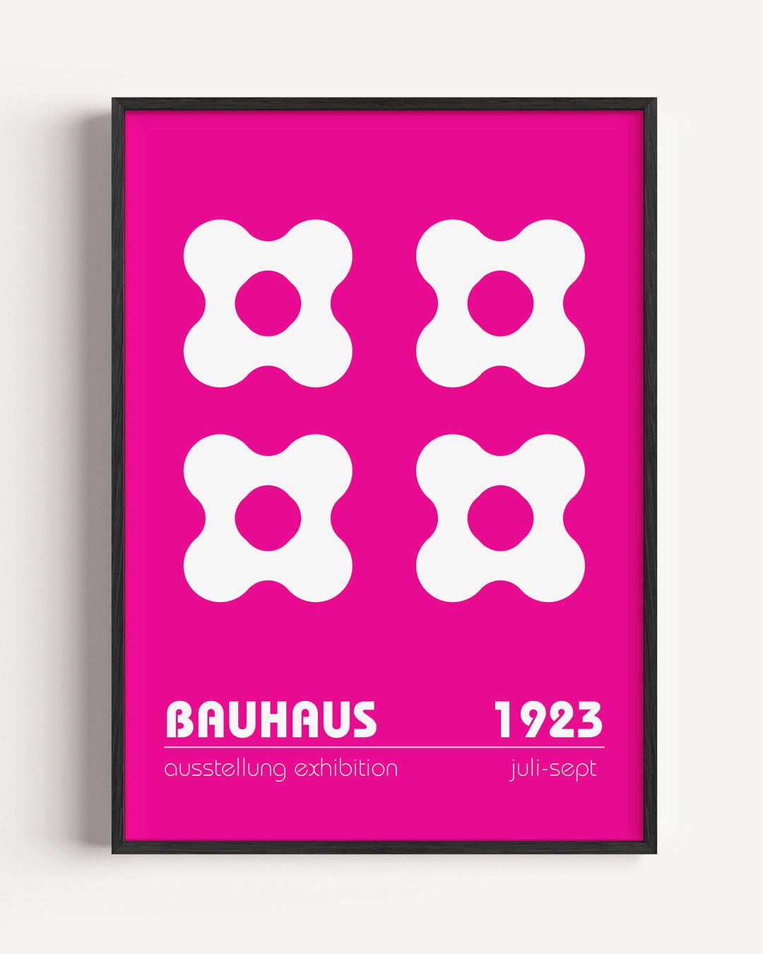 Vorm en kleur – staande Bauhaus poster als wanddecoratie