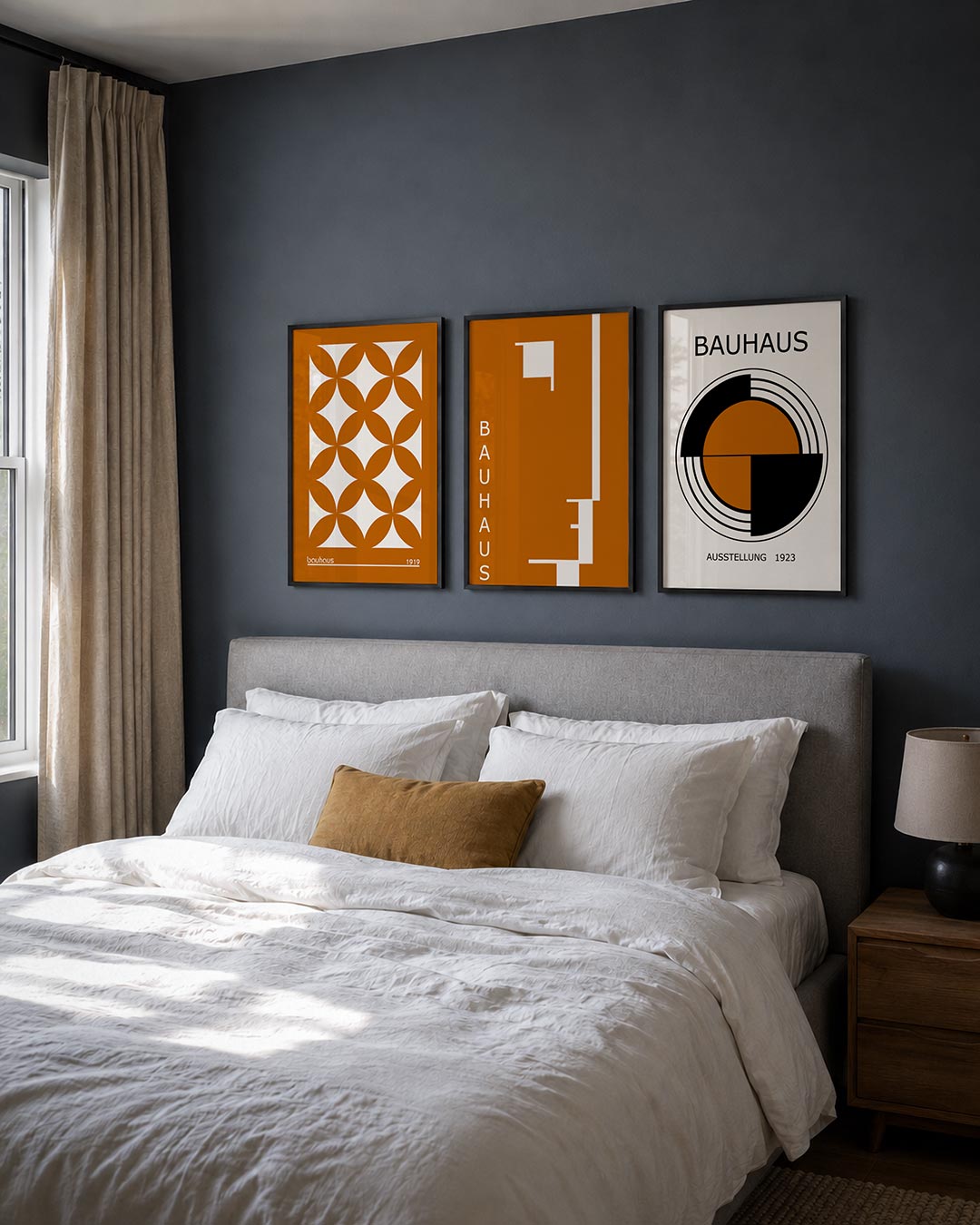 Vormritme en kleur posterset – derde productweergave – deze posterset in drie delen toont een ritmisch patroon van