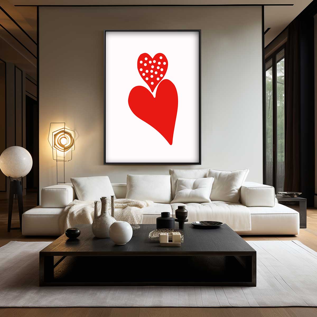 Liefdevolle Harten – modern portret kunstwerk van WallArtistic
