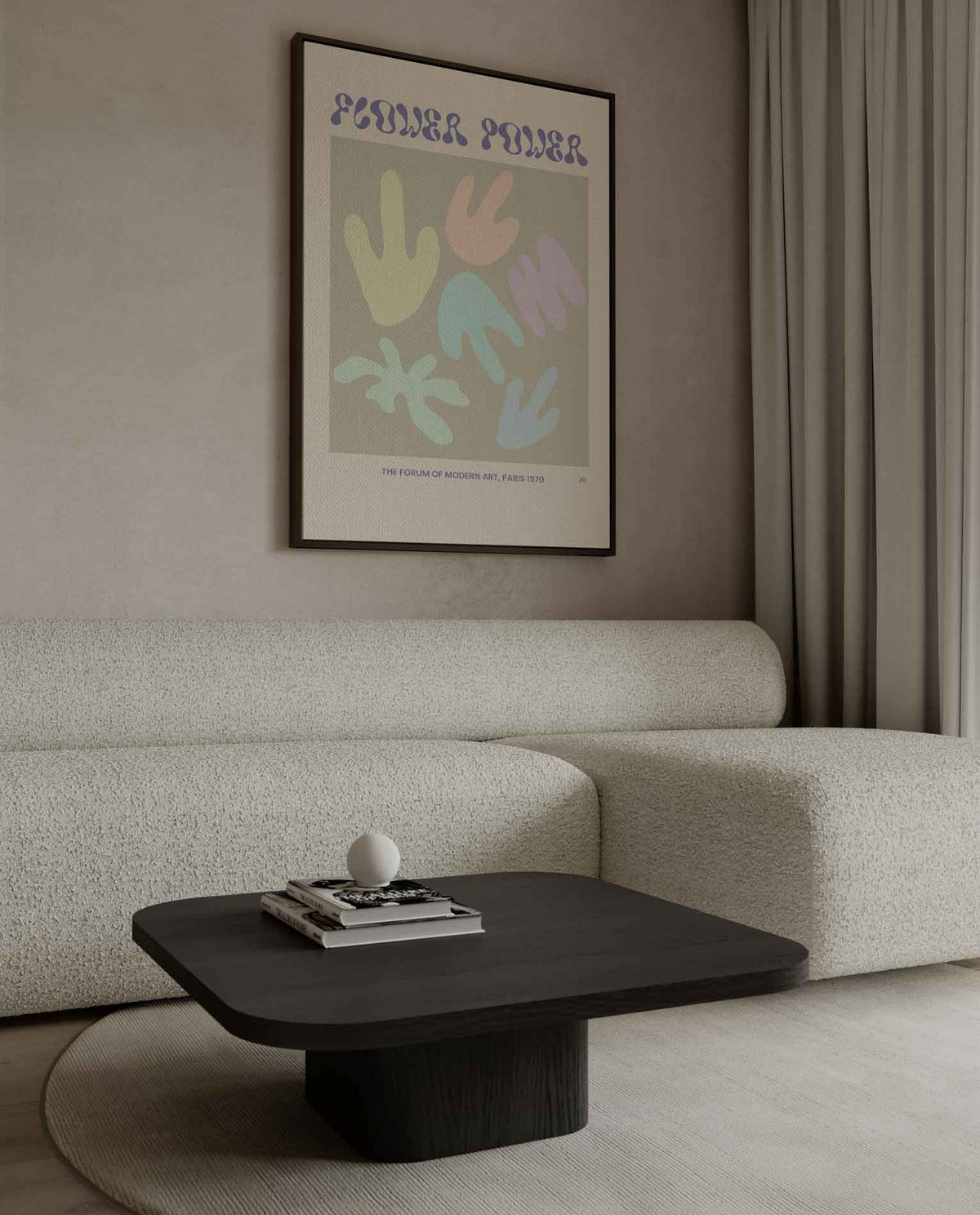 Flower Power Poster – dibond kunstwerk als wanddecoratie