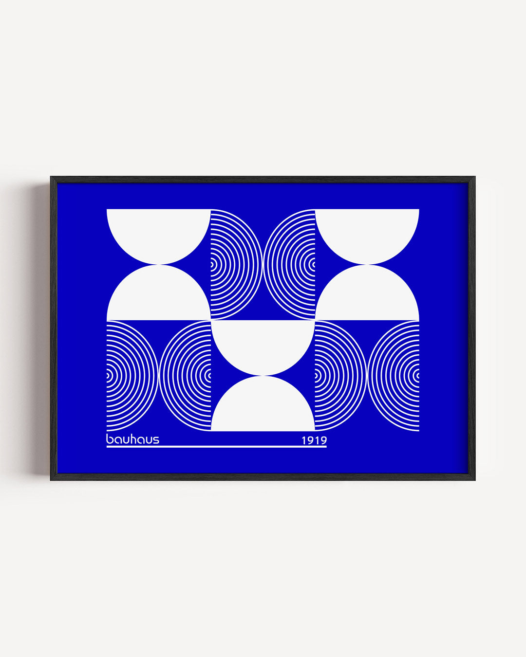 Vorm en lijnen – liggende Bauhaus poster als wanddecoratie