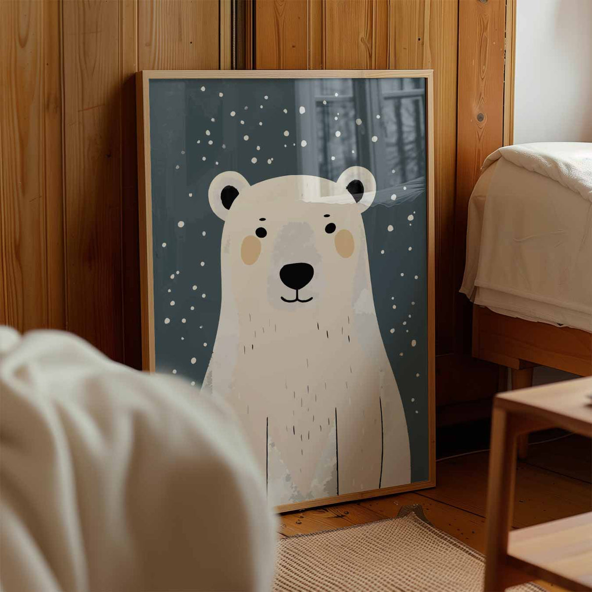 Schattige IJsbeer – kinderposter in staand formaat