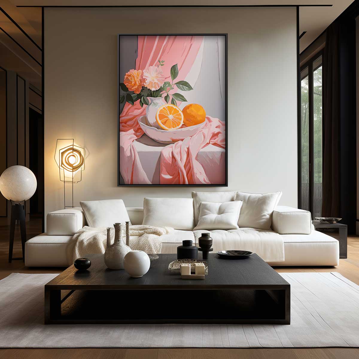 Sfeervolle Stilleven Met Citrus – dibond wanddecoratie in staand formaat