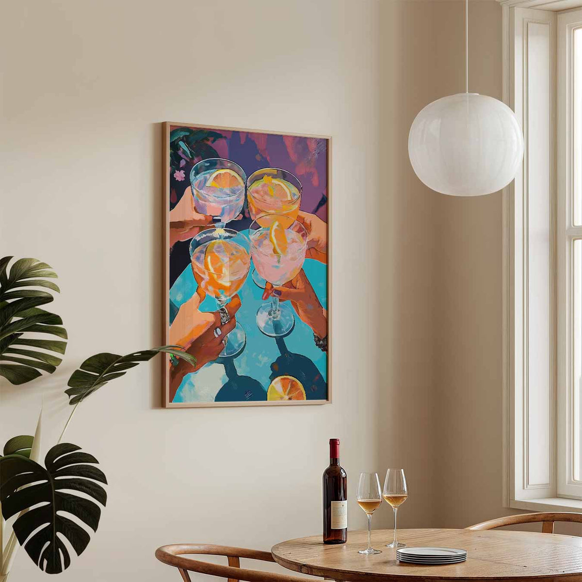 Vrolijke Zomer Cheers – keukenposter in staand formaat