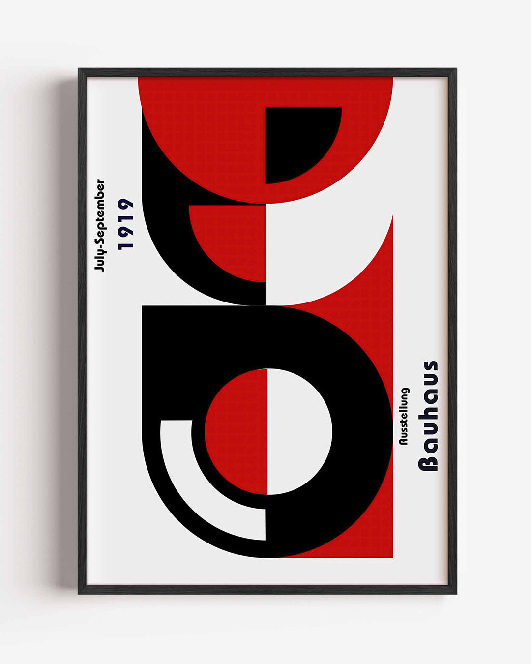 Vorm en balans – staande Bauhaus poster als wanddecoratie