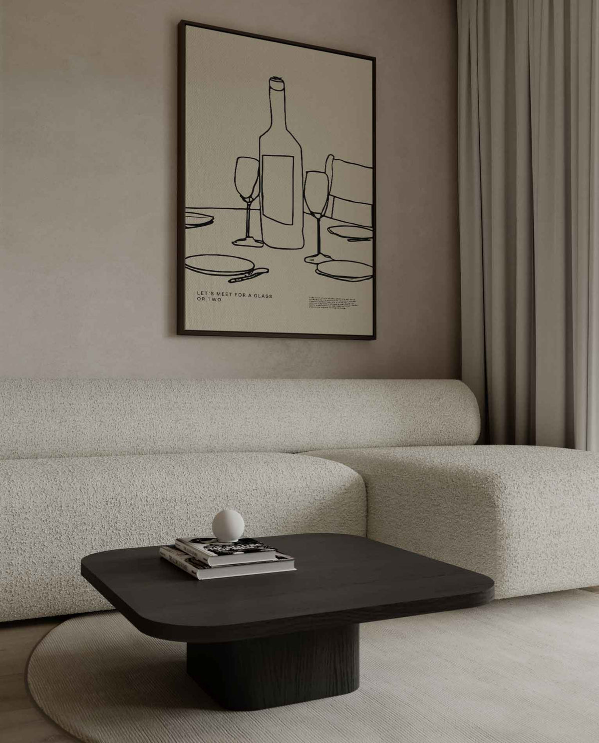 Gezellig aan tafel – dibond wanddecoratie in staand formaat