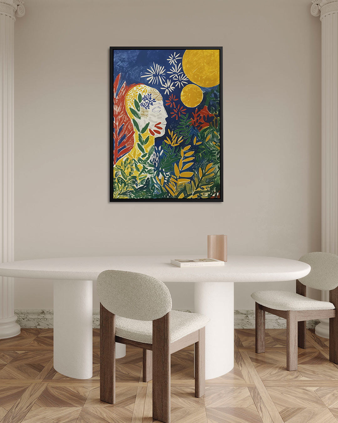 Kleurrijke natuurelementen – alternatieve weergave van het kunstwerk