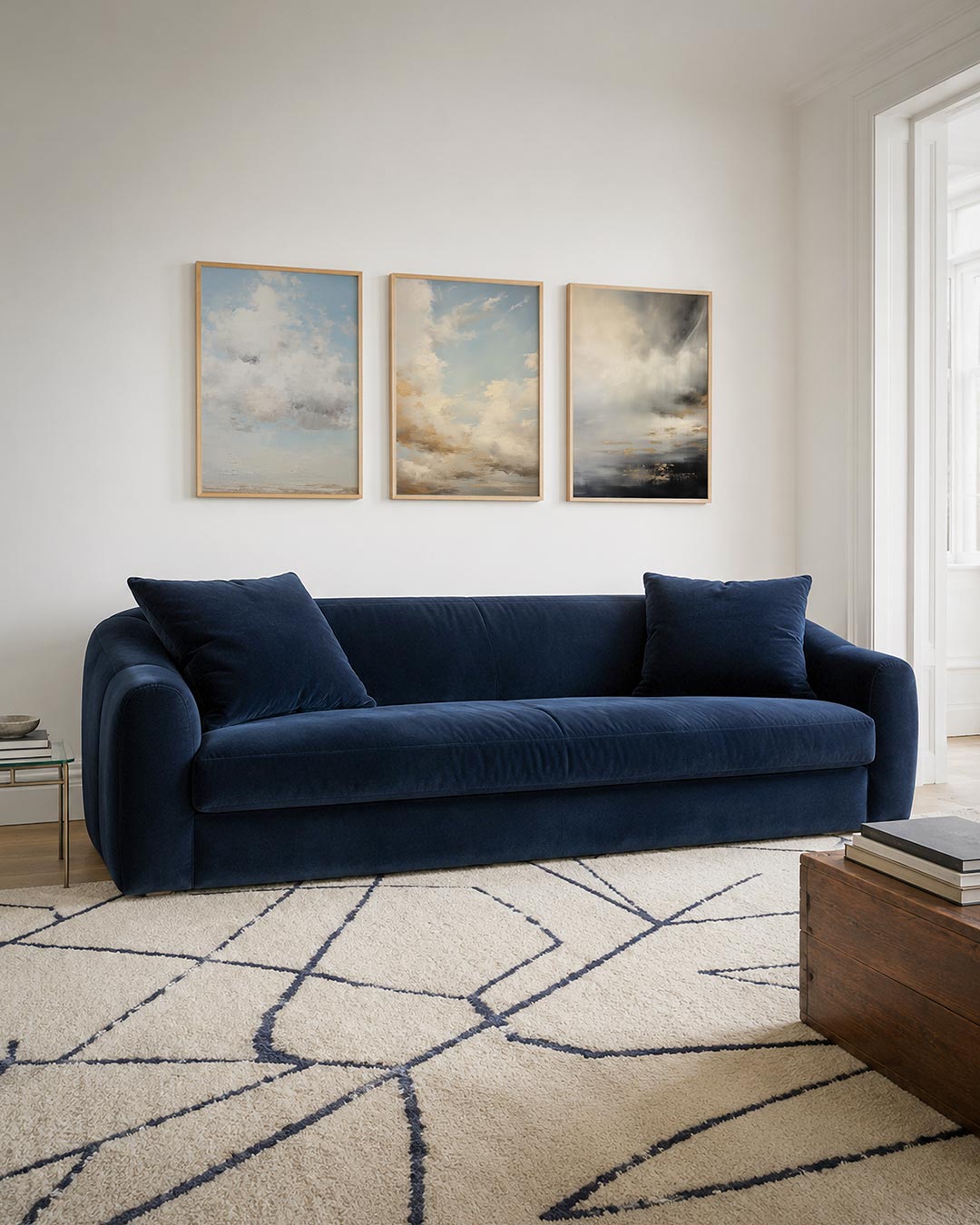 Wolkenspel en lucht driedelige posterset – deze posterset in drie delen toont een luchtige compositie