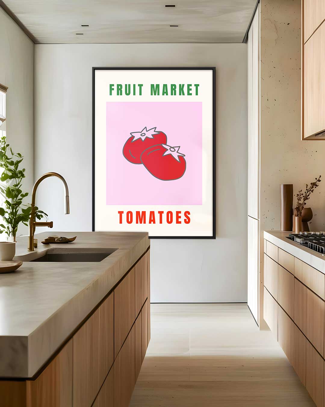 Fruit Market Tomaten Poster – staand kunstwerk voor modern interieur