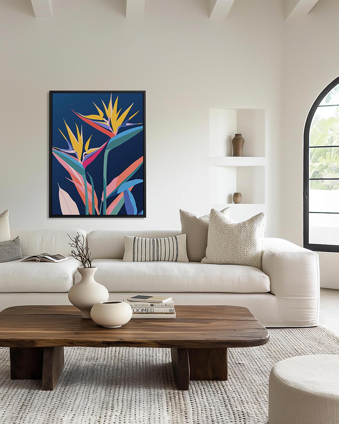 Vrolijke bloemen – staand wanddecoratie kunstwerk