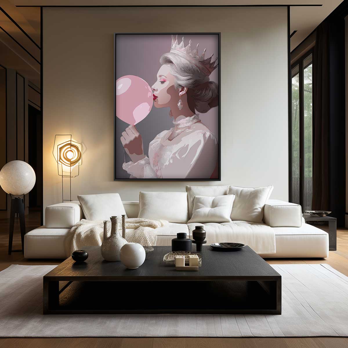 Koninklijke Bubbels – modern portret kunstwerk van WallArtistic