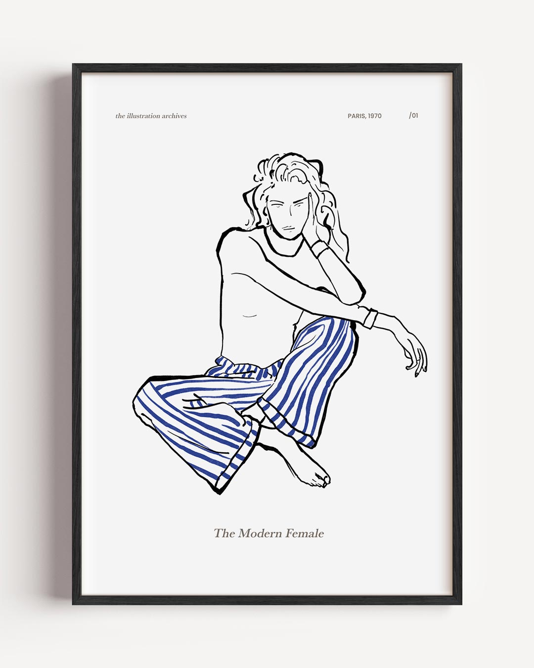 Moderne Vrouwelijke Expressie – vrouwelijk portret poster als wanddecoratie