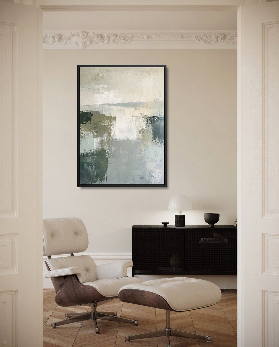 Rustige kleurencompositie – staand wanddecoratie kunstwerk