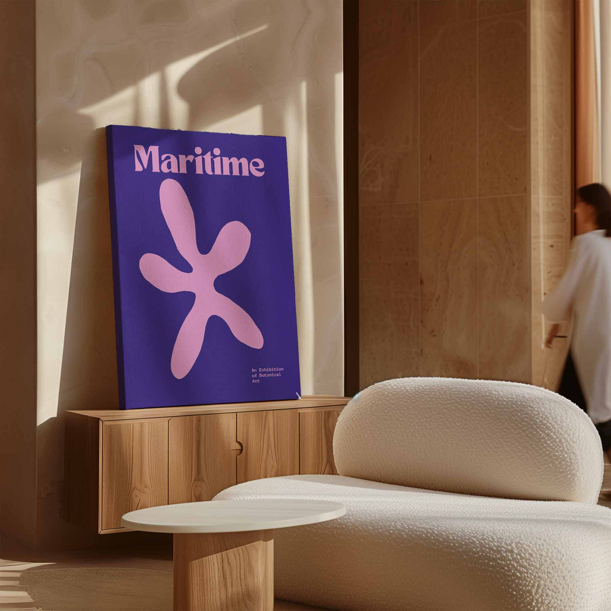 Maritieme Bloem – plexiglas wanddecoratie in portret formaat