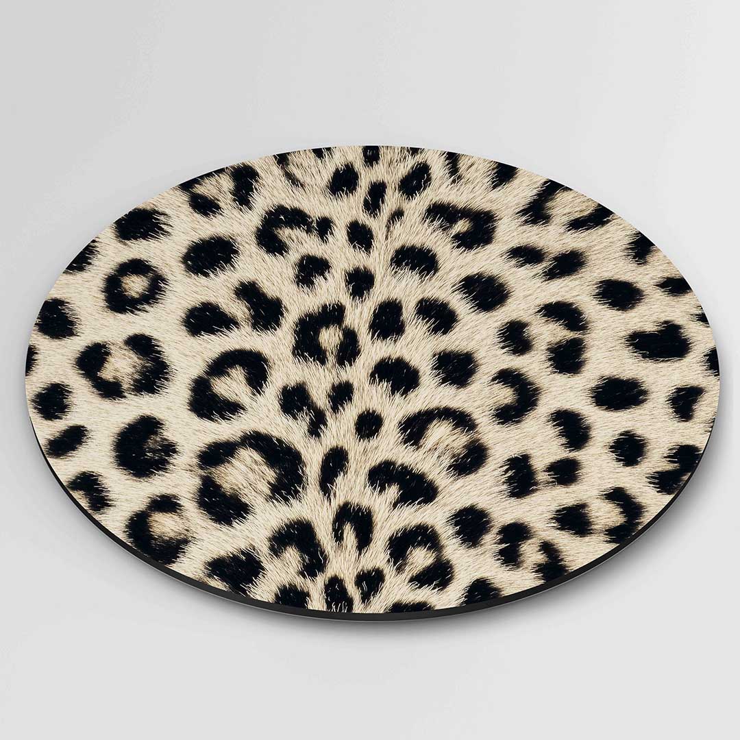 Luipaardpatroon – ronde safari wanddecoratie van WallArtistic