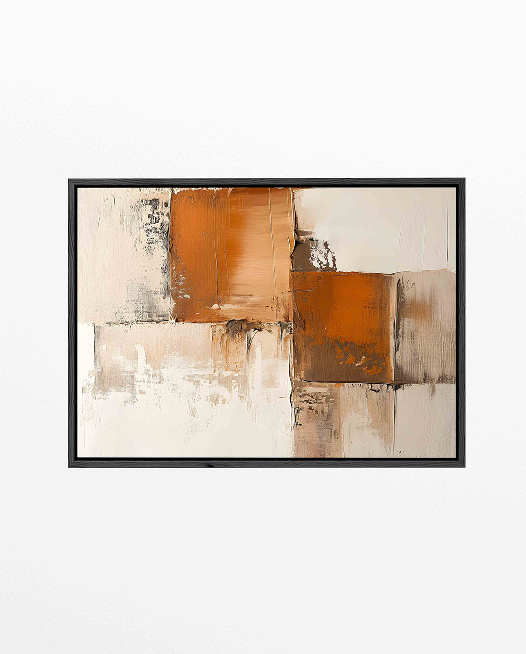 Geometrische textuur compositie – Dynamische – liggend abstract kunstwerk