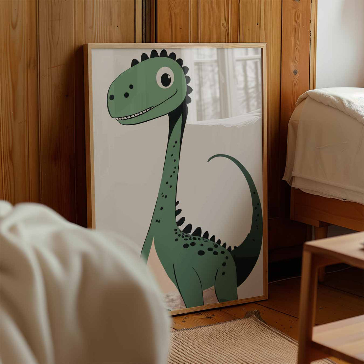 Vrolijke Dino Vriend – kinderposter in staand formaat