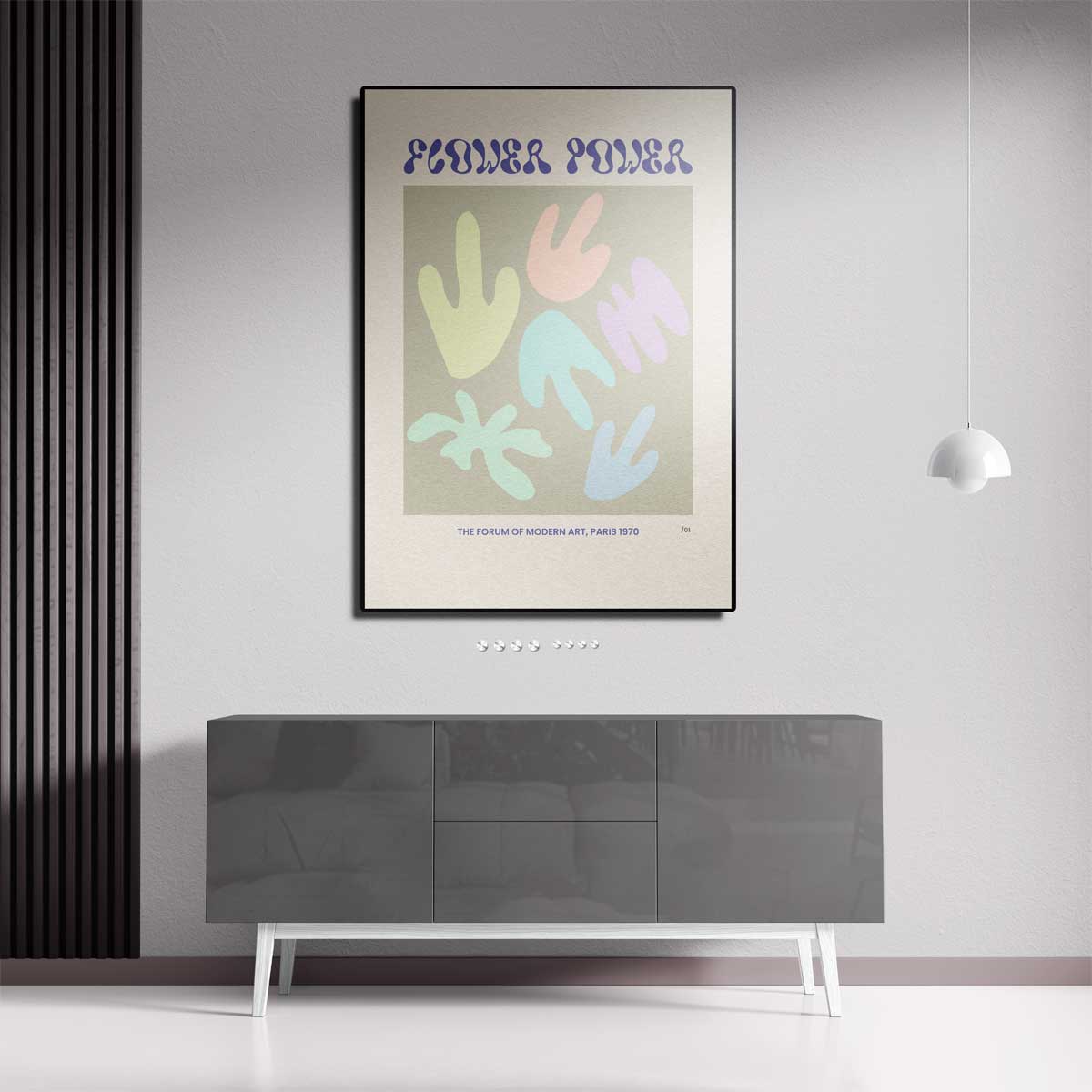 Flower Power Poster – portret wandkunst van WallArtistic